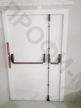 Дверь двупольная эвакуационная с антипаникой  ДПМ EI-60