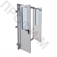 Дверь остекленная противопожарная ДПМО EI-60 двупольная