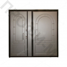 Дверь металлическая двухстворчатая