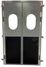 Дверь маятниковая металлическая