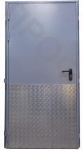 Дверь однопольная противопожарная с алюминиевым отбойником