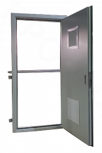 Дверь с вентиляционной решеткой противопожарная для котельной EI-60 