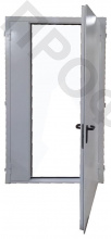 Дверь двупольная противопожарная ДПМ EI-60 с низким порогом