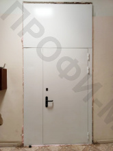 Дверь с большой фрамугой и глухой полкой 