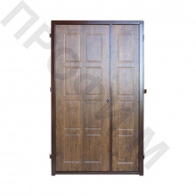 Дверь двупольная металлическая с МДФ плитой