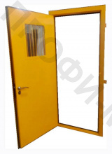 Дверь из металла с остеклением